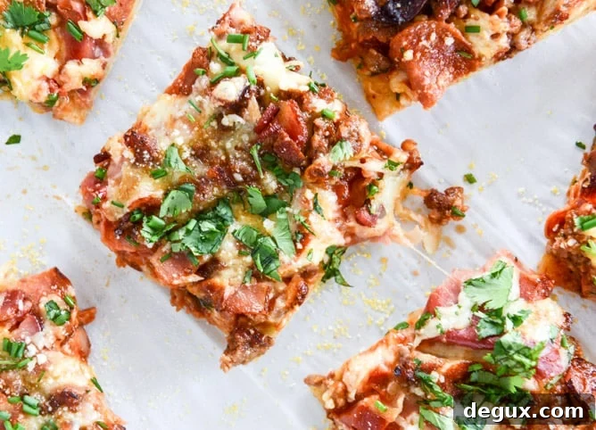 Ultimate Meat Lovers Pizza Recipe: Loaded Pepperoni & Sausage Pie 8 meat lovers pizza I howsweeteats.com