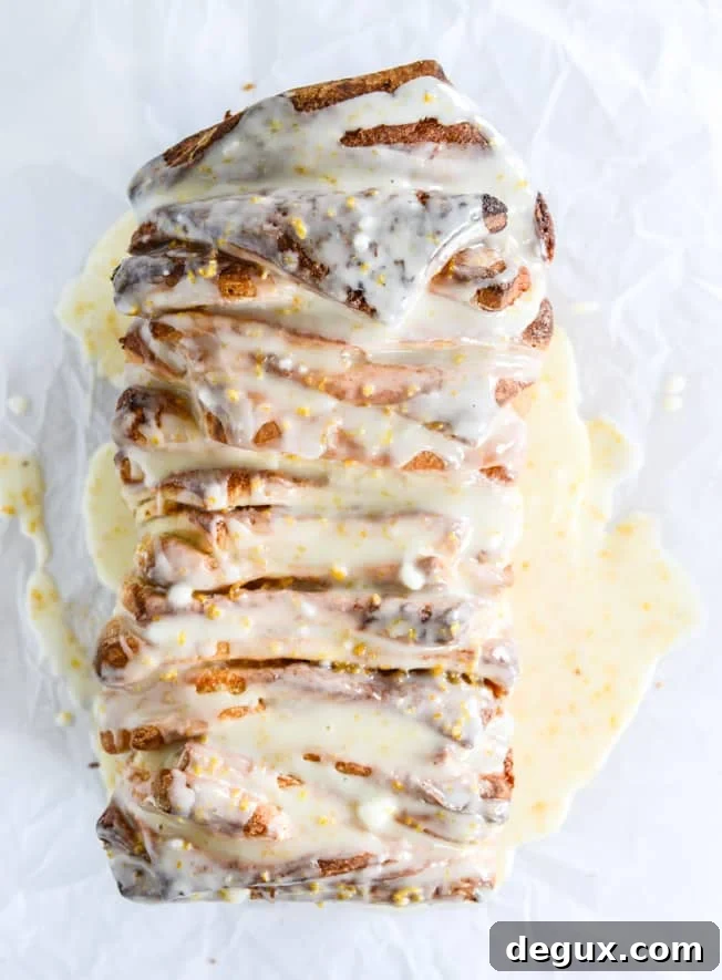 sweet orange cinnamon pull apart bread I howsweeteats.com