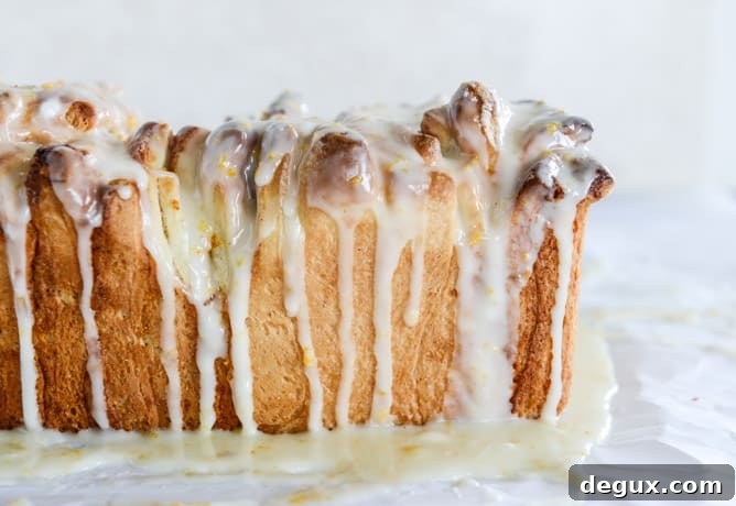 Sweet Orange Cinnamon Pull-Apart Bread (Video Tutorial) 7 sweet orange cinnamon pull apart bread I howsweeteats.com