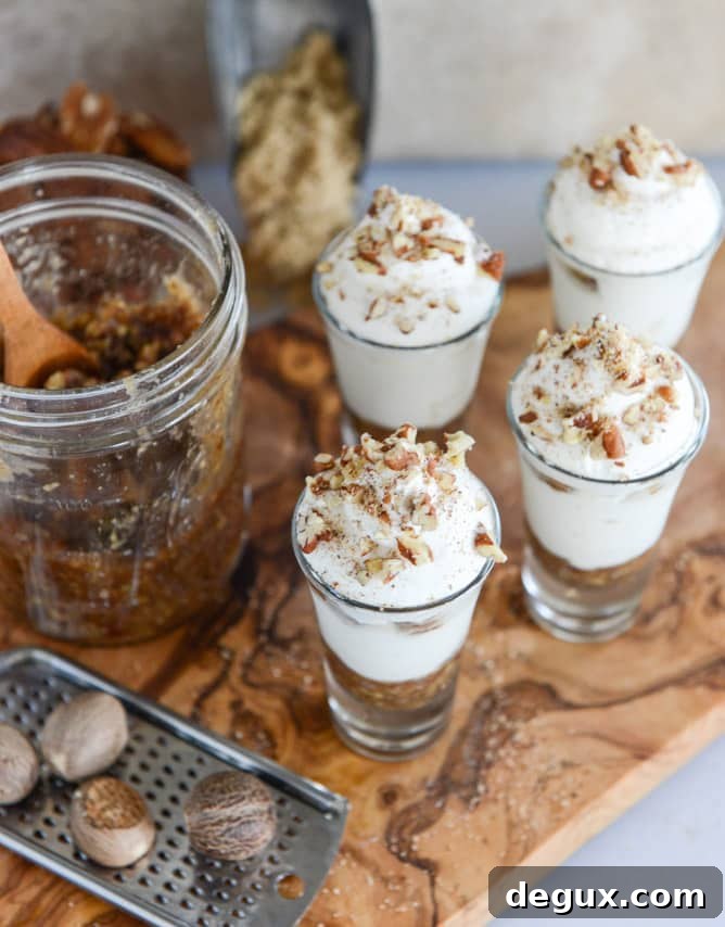 No-Bake Bourbon Pecan Mini Cheesecakes with Toasted Pecans 6 no-bake bourbon pecan pie cheesecakes I howsweeteats.com