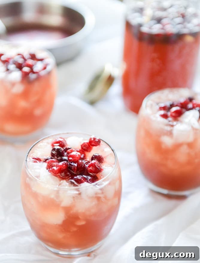 Sparkling Cranberry Cider Punch Recipe (Video Tutorial) 7 cider cranberry punch I howsweeteats.com