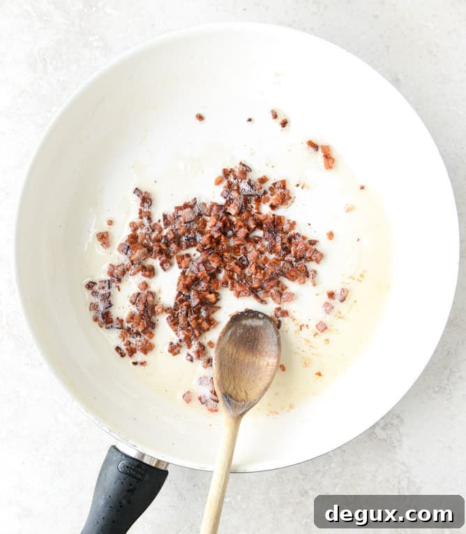 Caramelized Shallot and Bacon Gravy Recipe 5 how to make caramelized shallot bacon gravy I howsweeteats.com