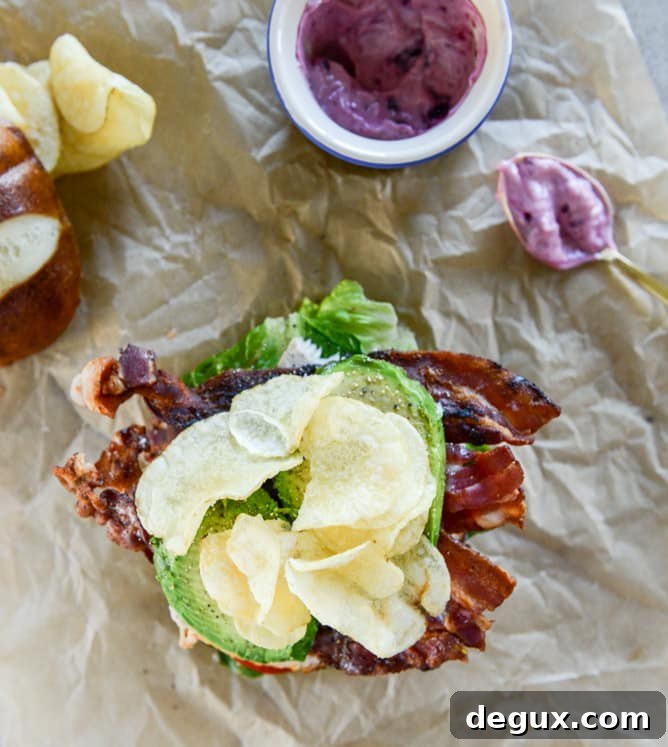 Roasted Turkey BLAT Sandwich with Crispy Potato Chips 5 roasted turkey potato chip BLAT with an egg I howsweeteats.com
