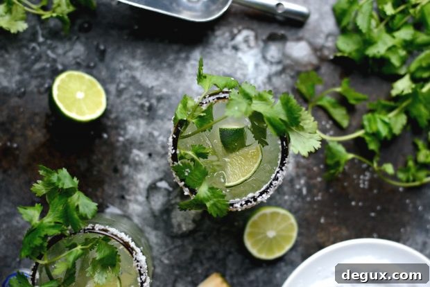 Cilantro-Lime Margarita Recipe: Fresh Twist on a Classic 2 Cilantro Lime Margaritas l SimplyScratch.com (10)