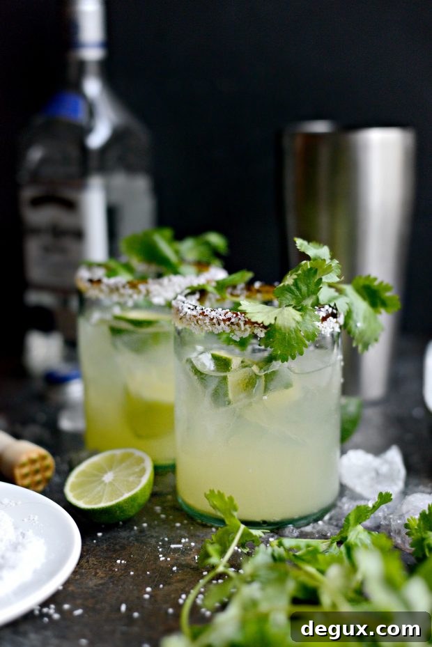 Cilantro-Lime Margarita Recipe: Fresh Twist on a Classic 10 Cilantro Lime Margaritas l SimplyScratch.com (7)