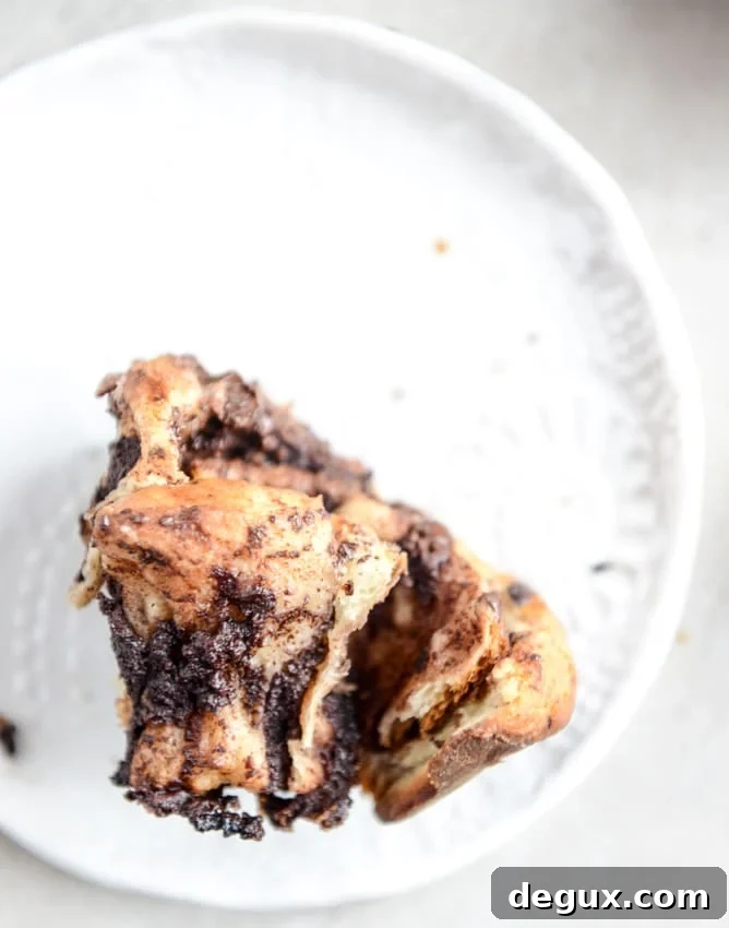 chocolate cinnamon babka muffins I howsweeteats.com