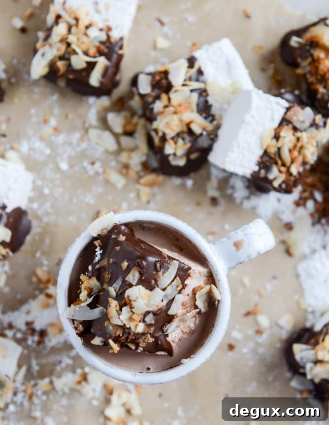 chocolate covered coconut marshmallows I howsweeteats.com