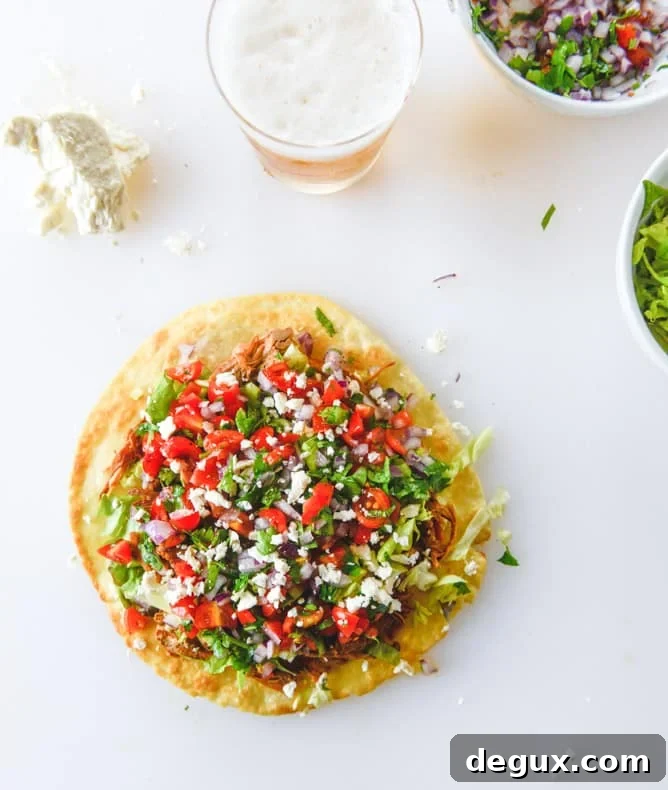 Crispy Pulled Pork Tostadas with Tangy Slaw and Avocado 6 pulled pork tostadas I howsweeteats.com