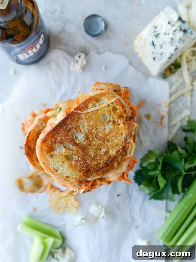 Buffalo Chicken Grilled Cheese with Beer Cheese Fondue 6 buffalo chicken beer cheese grilled cheese I howsweeteats.com