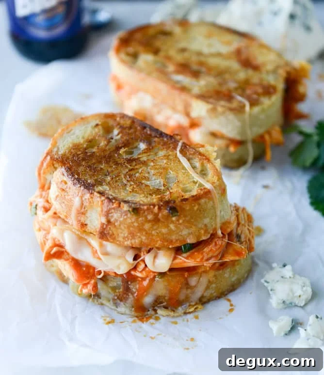 Buffalo Chicken Grilled Cheese with Beer Cheese Fondue 8 buffalo chicken beer cheese grilled cheese I howsweeteats.com