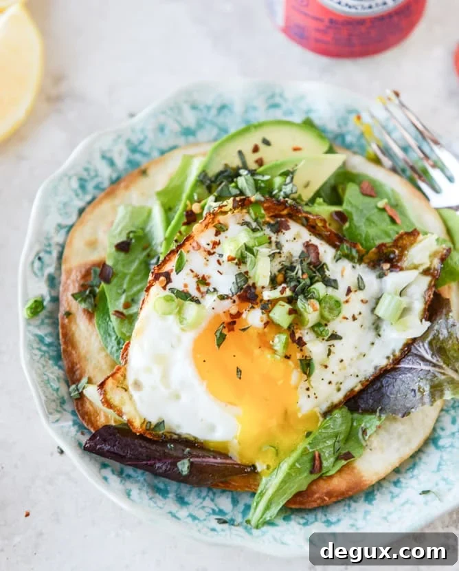 Crispy Egg Tostadas with Lemon Greens & Toasted Sesame Oil 7 Fried Egg Crispy Tortillas with Lemon Greens and Toasted Sesame Oil I howsweeteats.com