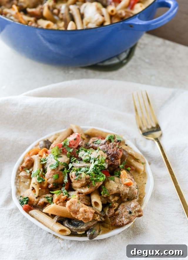 creamy cajun chicken pasta I howsweeteats.com