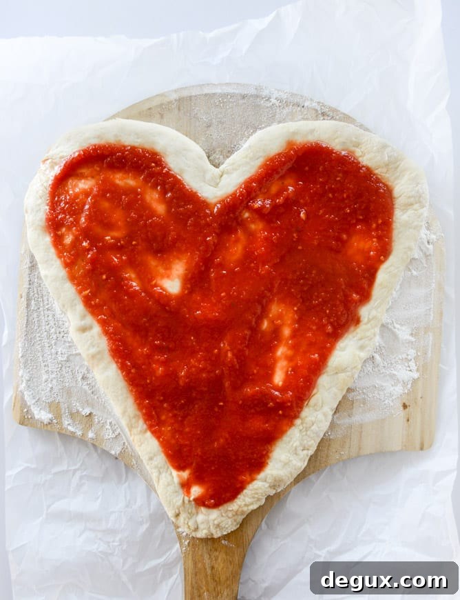 how to make a heart shaped pepperoni pizza I howsweeteats.com