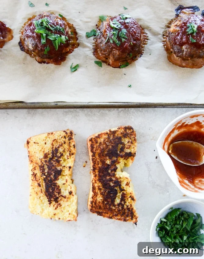 BBQ meatloaf and grilled fontina cornbread stacks I howsweeteats.com