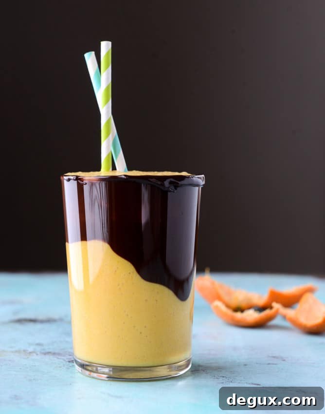 chocolate covered clementine smoothie I howsweeteats.com