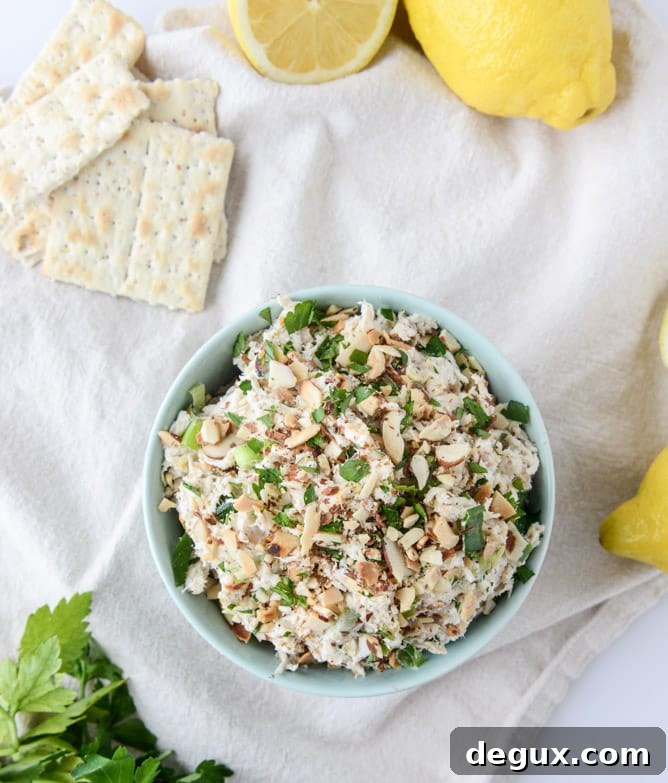 lemon almond roast chicken salad I howsweeteats.com