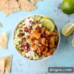 Caramelized Pineapple, Bacon & Goat Cheese Guacamole Recipe 7 img 41781 6