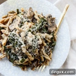 One-Pot Mushroom and Swiss Chard Pasta Recipe 6 img 41831 5