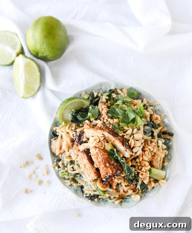 thai chicken street noodles I howsweeteats.com