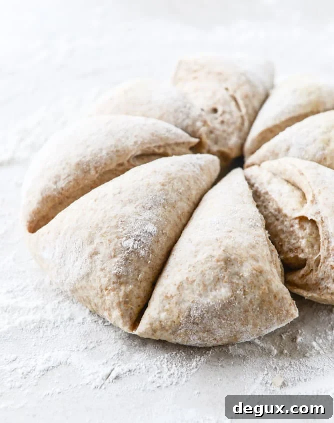 how to make whole wheat pita I howsweeteats.com