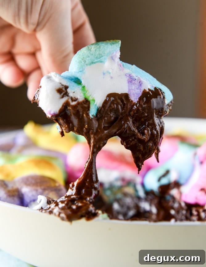 Chocolate Peanut Butter PEEPS Skillet S'mores (Video) 8 Peeps skillet s'mores! Indoor chocolate peanut butter s'mores using Peeps marshmallows make for the cutest spring treat! Best for using up those Peeps! I howsweeteats.com #peeps #smores