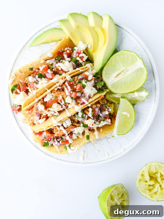 easy weeknight chicken tacos I howsweeteats.com