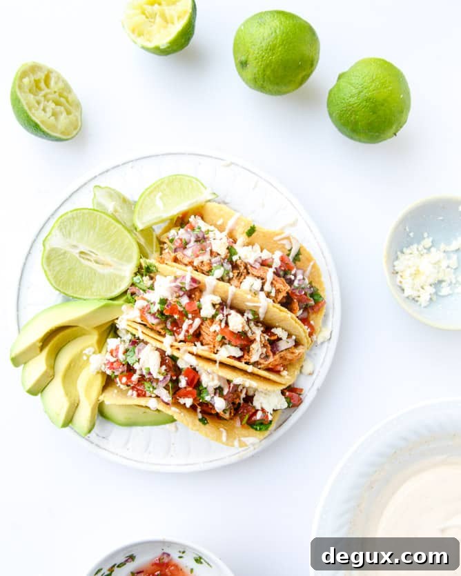easy weeknight chicken tacos I howsweeteats.com
