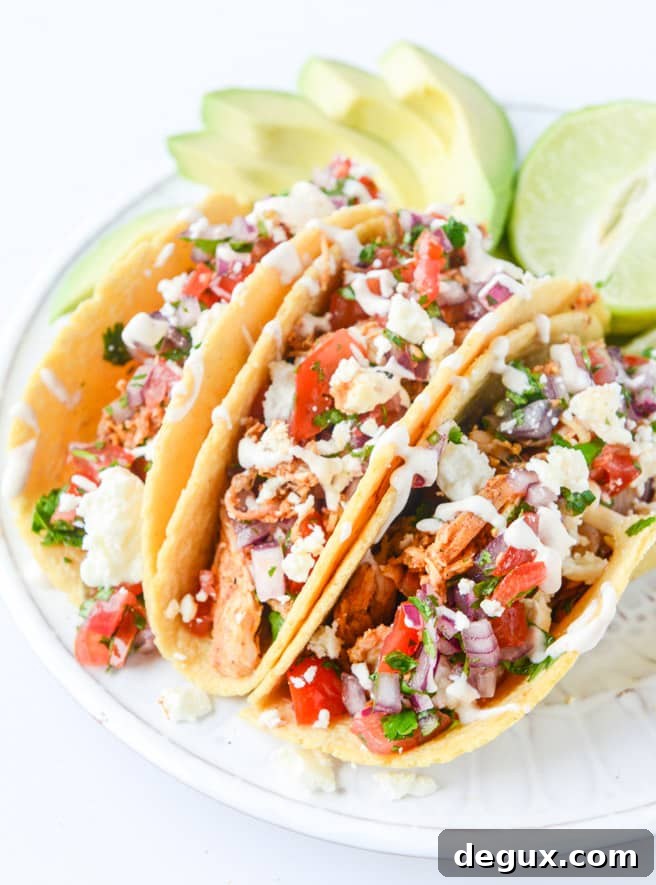 easy weeknight chicken tacos I howsweeteats.com