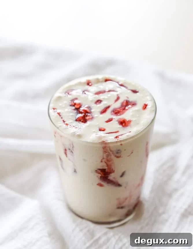 roasted strawberry milkshakes with chocolate pistachio brittle I howsweeteats.com