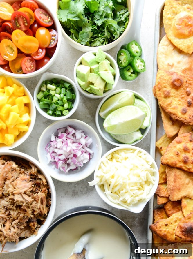 Oven-Baked Carnitas Nachos with Homemade Tortilla Chips 6 crispy carnitas oven nachos I howsweeteats.com