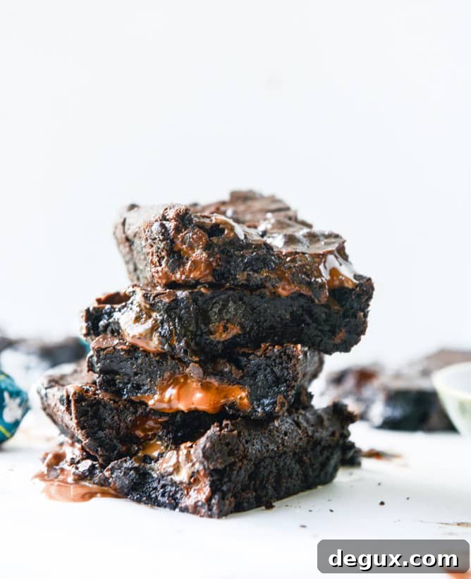 Sea Salt Truffle Brownies Made with Olive Oil 2 olive oil sea salt truffle brownies I howsweeteats.com