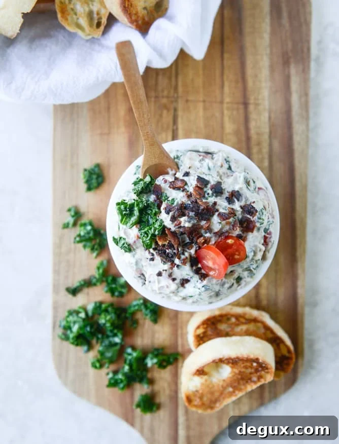 grilled kale BLT dip I howsweeteats.com