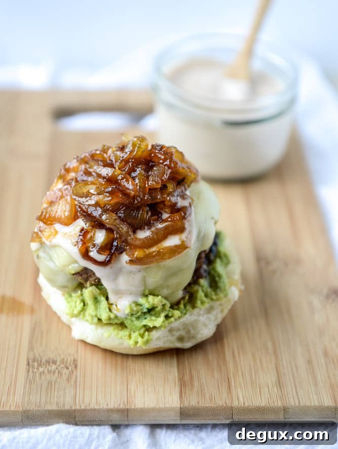 goat cheese guac burgers I howsweeteats.com