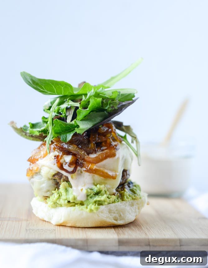goat cheese guac burgers I howsweeteats.com
