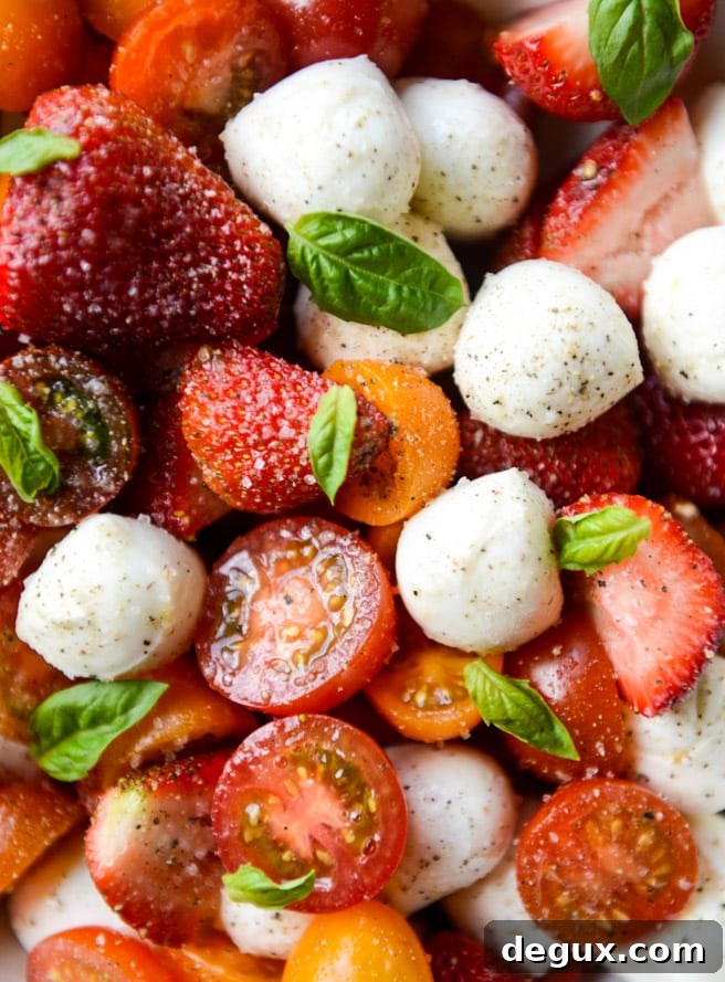 strawberry caprese with pistachio pesto I howsweeteats.com