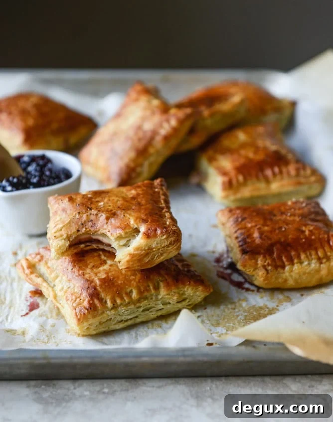 smoked cheddar and cherry jam pastry pop tarts I howsweeteats.com