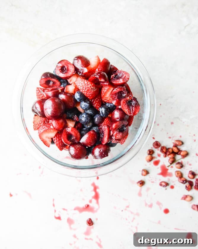 cherry berry buttermilk crumb cake I howsweeteats.com