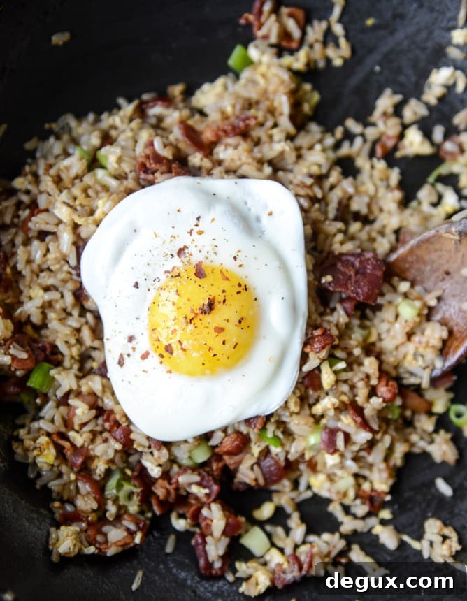 Savory Breakfast Fried Rice Recipe with Eggs and Veggies 6 breakfast fried rice I howsweeteats.com