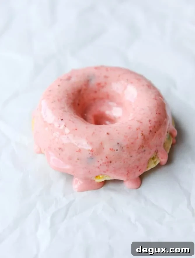 strawberry buttermilk sprinkle donuts I howsweeteats.com