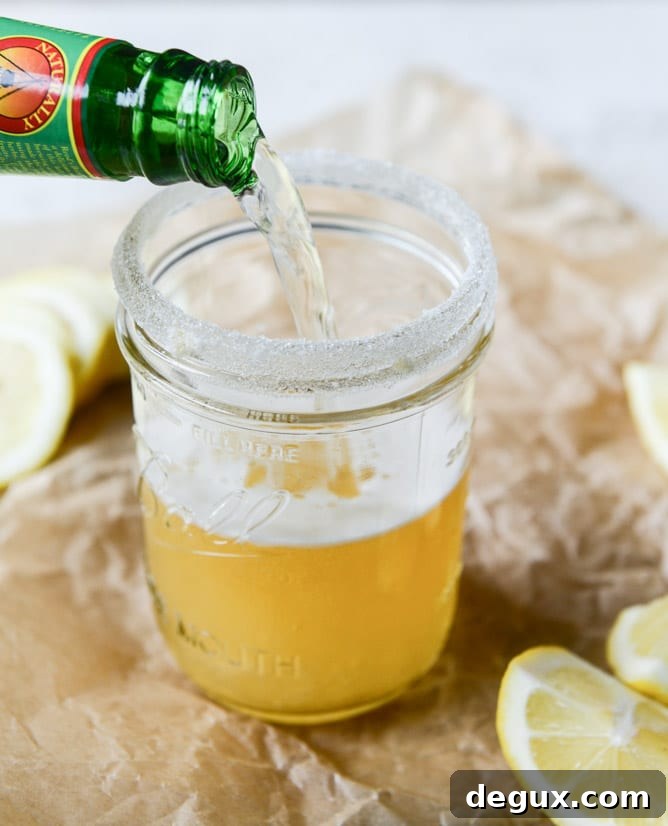 ginger beer shandy I howsweeteats.com