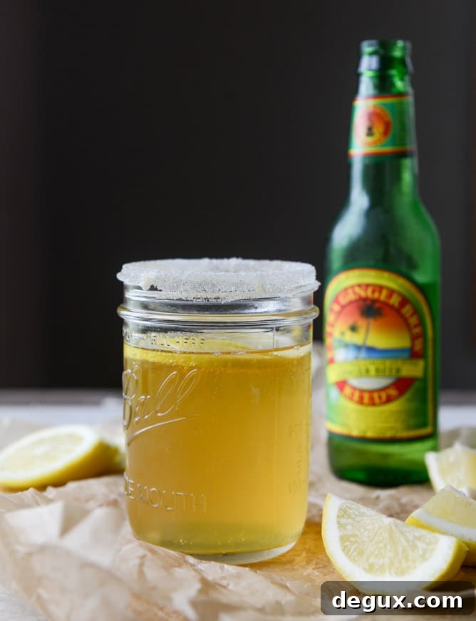 ginger beer shandy I howsweeteats.com