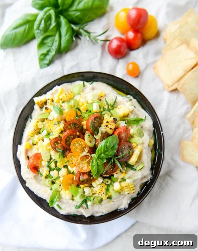 Summer Garden White Bean Whip with Herbs & Lemon 2 summer garden white bean dip I howsweeteats.com