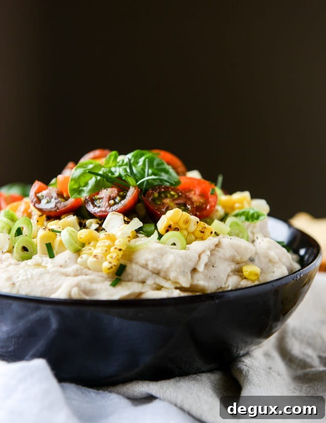 Summer Garden White Bean Whip with Herbs & Lemon 6 summer garden white bean dip I howsweeteats.com