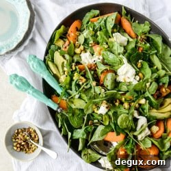Grilled Apricot, Sweet Corn & Arugula Salad with Pistachios 6 img 42572 5