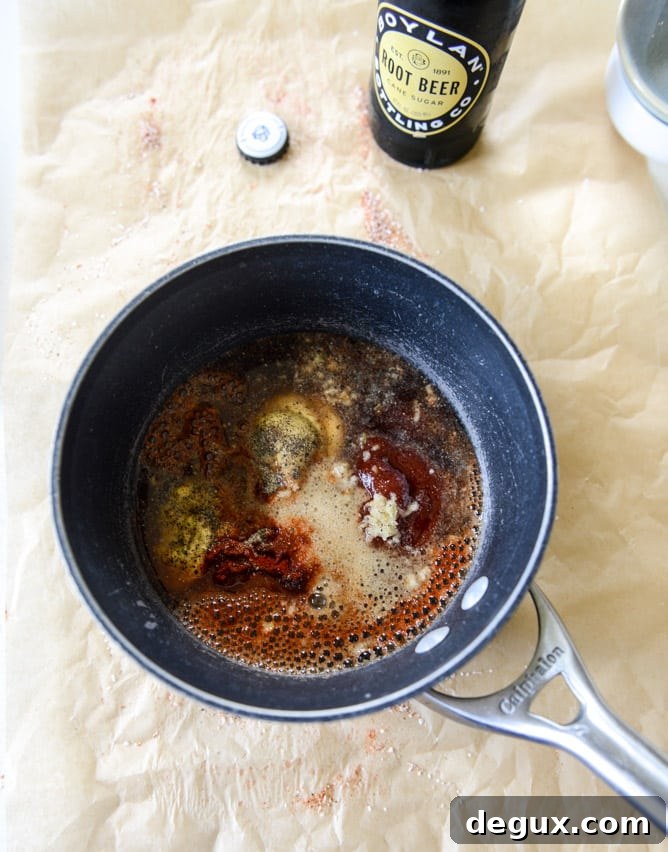 Grilled Baby Back Ribs with Root Beer BBQ Sauce I howsweeteats.com