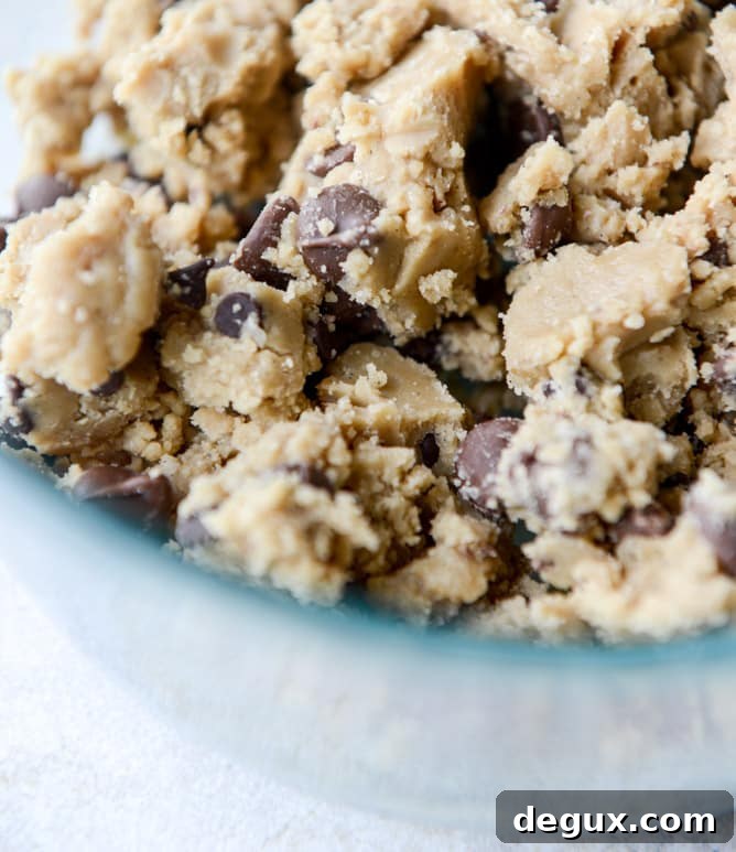 peanut butter chocolate chip cookie dough blizzard with no-churn vanilla bean ice cream I howsweeteats.com