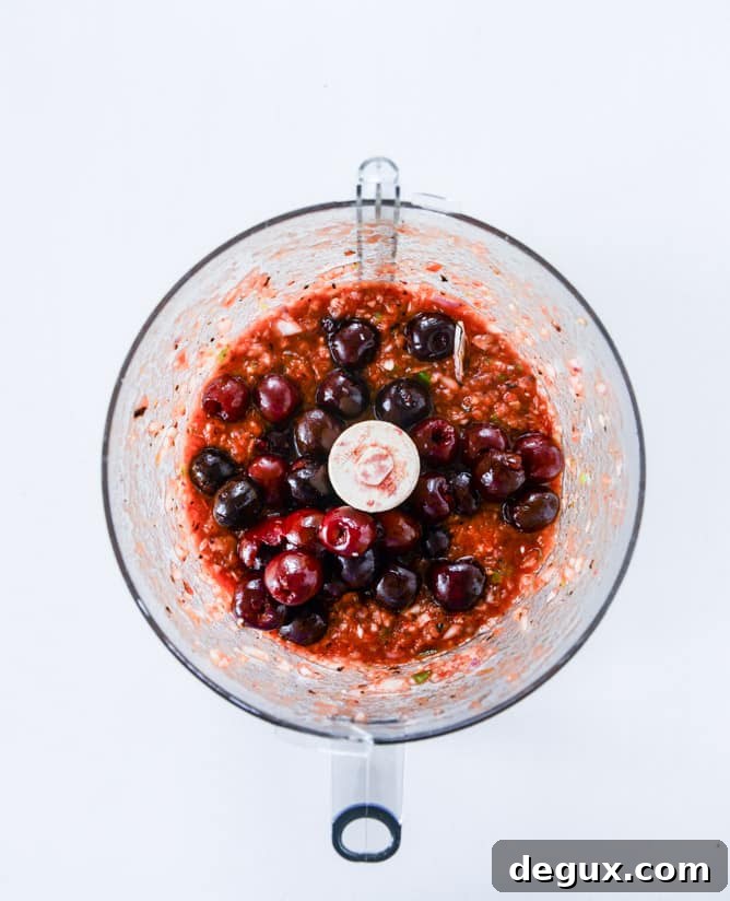 grilled cherry salsa I howsweeteats.com