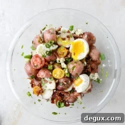 Creamy Bacon & Blue Cheese Potato Salad with Soft-Boiled Eggs 7 img 42686 6