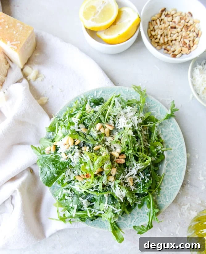 kale arugula reggiano salad I howsweeteats.com