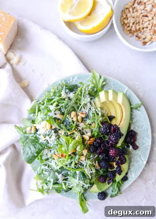 kale arugula reggiano salad I howsweeteats.com